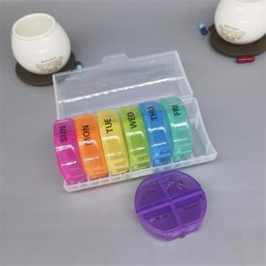Organizador de Pastillas Semanal Compacto para Viaje, Caja de Medicamentos Colorida para una Semana, Venta al Por Mayor - Product Image 2