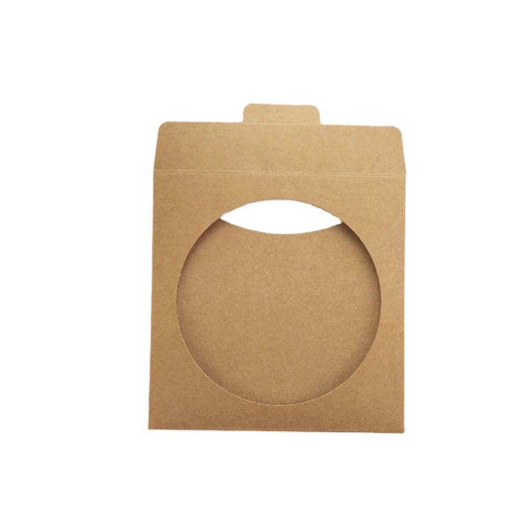 Enveloppes en papier Kraft refermables écologique, 50 pièces, emballage en carton pour manches de CD, vente en gros