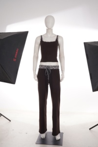 Women 2 Piece <b>Set</b> Leopard Trim Camisole Top High Waist Drawstring Wide Leg Pants Casual Sexy Summer Outfit <b>Set</b> - Product Image 6