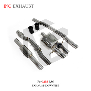 Catback d'échappement en acier inoxydable ING pour MINI Cooper S R56/<span class=keywords><strong>Cabrio</strong></span> R57 R60 2006-2013 2.0T/1.6T avec soupapes de silencieux tuyaux d'échappement - Product Image 4