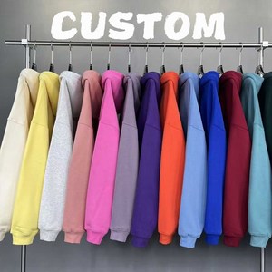 High Quality 100% cotton <b>Pullover</b> Plain hoody Oversized hoodie custom print logo embroidered pattern heavyweight hoodies for <b>men</b> - Product Image 3