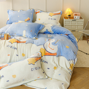 <strong>Newest</strong> Design Super <strong>Soft</strong> Digital Cartoon Characters Printing Kids Children Duvet Cover <strong>Set</strong> Oekotex Bedsheet Velvet Bedding <strong>Set</strong> - Product Image 2