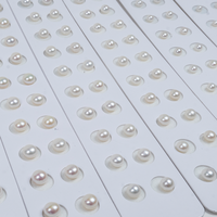 Mutiara Air Tawar Alami Setengah Lubang Kelas AAAAA 3-12mm untuk Pembuatan Perhiasan DIY Kalung Anting Grosir