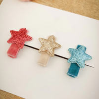 Barrettes à cheveux personnalisées en velours et polyester avec paillettes et franges pour tout-petits/bébés/enfants