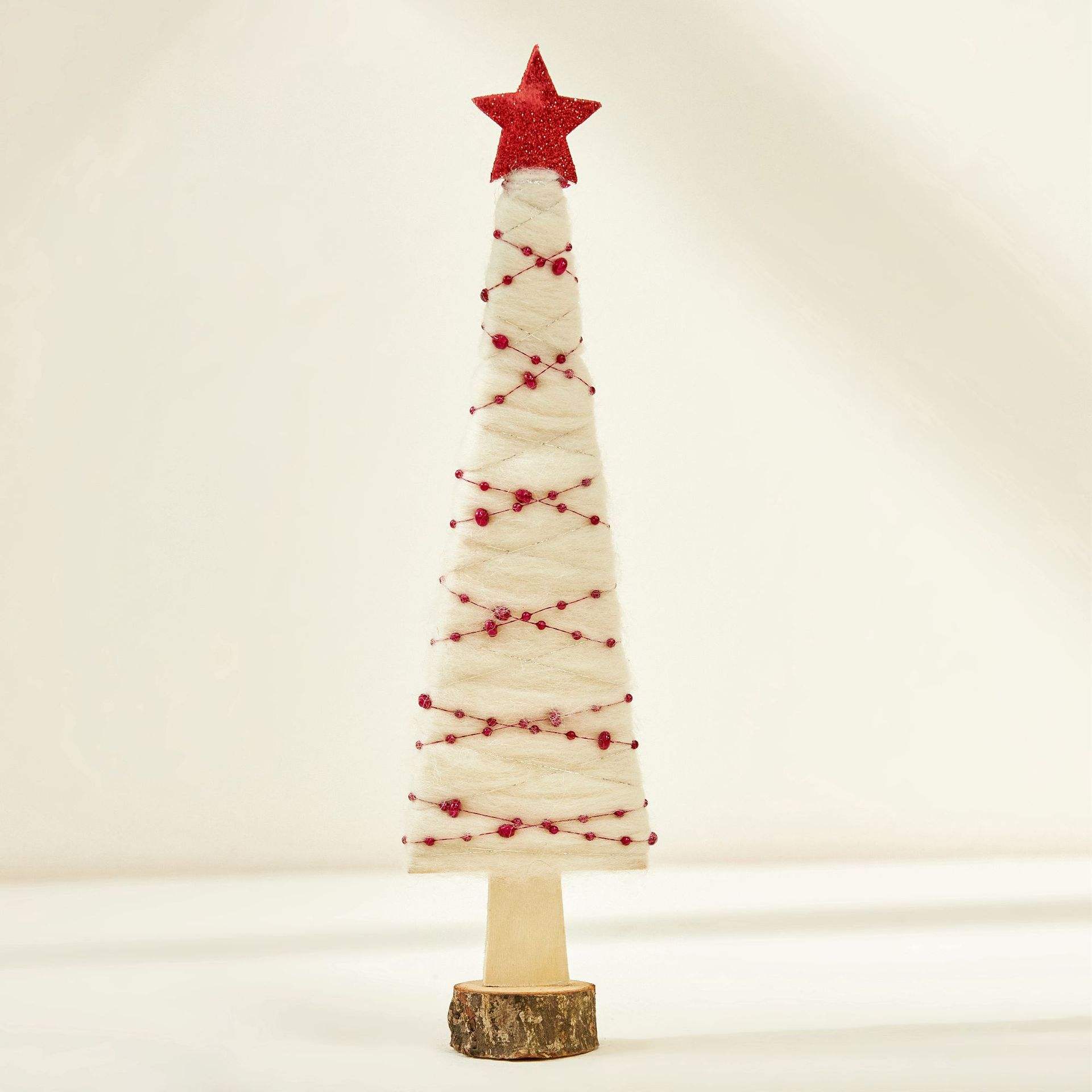 White and Red Christmas Tree (5.5*25*5cm)