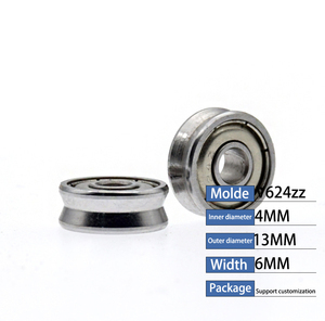 Haute précision P0 simple rangée <span class=keywords><strong>V</strong></span>-<span class=keywords><strong>Groove</strong></span> roulement à billes à gorge profonde V624zz 4*13*6 enroulements acier Cage Micro <span class=keywords><strong>Guide</strong></span> piste 2RS ZZ joints - Product Image 6