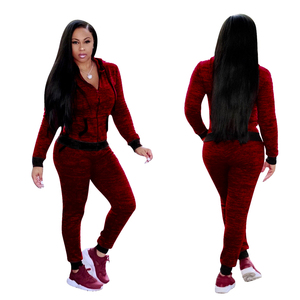 Venta al por mayor ropa de mujer de moda mujer chándales 2 piezas trajes de dos piezas de las mujeres Jogging traje conjunto - Product Image 3