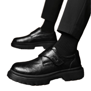 Chaussures habillées rétro pour hommes, style britannique, nouvelle collection automne 2026, respirantes, à fermeture boutonnée, doublure en PVC, pour le bureau et la carrière - Product Image 1