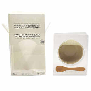 Bol en silicone pour bébé avec logo personnalisé, cuillère d'alimentation, boîte d'emballage en papier avec fenêtre <span class=keywords><strong>transparente</strong></span> en plastique <span class=keywords><strong>PVC</strong></span> pour enfants, <span class=keywords><strong>plaque</strong></span> d'aspiration - Product Image 1