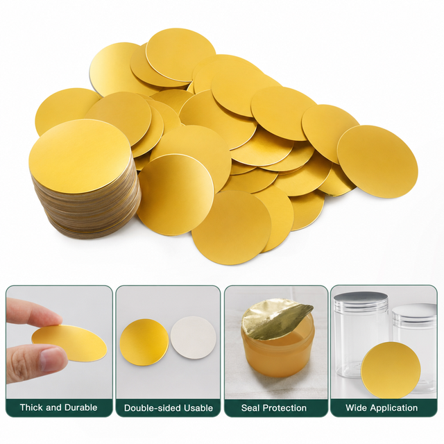 Factory Direct Silver Golden Aluminum Foil Liner Gasket for Sealing Sauce Coffee Bottles Jar