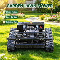 Cortadora de césped a control remoto con orugas para proyectos de pendientes, modelo Engineering Greening RC Crawler, con cortador de martillos.