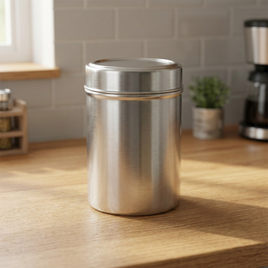 Stainless Steel Eco-Friendly Classic Handcrafted Customizable Storage Canister Flip Top Lid for Freshness Preservation <b>Spice</b> - Product Image 3