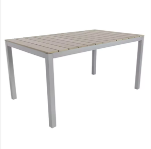<span class=keywords><strong>Mesa</strong></span> de comedor extensible moderna de aluminio para exteriores, muebles de Metal duraderos para Patio, jardín, hoteles - Product Image 6