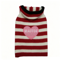 Vente en gros de sweats à capuche pour chiens en acrylique mignons, à rayures, tricotés, chauds, pour petits chiens