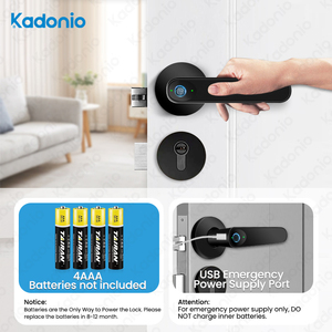 Kadonio Nhà Cung Cấp Vàng Nhôm Hợp Kim 4585 Lỗ Mộng Ứng Dụng Mở Khóa Vân Tay Xi Lanh Khóa Cửa Thiết Lập Cho Cửa Gỗ - Product Image 5