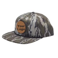 Cappello Snapback a 5 Pannelli con Logo Personalizzato, 100% Cotone Canvas, Patch in Pelle, Ricamo 3D per Ciclismo e Viaggi, per Adulti