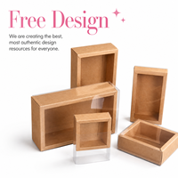 Boîtes cadeaux en papier kraft sur mesure, taille personnalisée, logo personnalisé, petites boîtes d'emballage en papier avec fenêtre transparente en PET