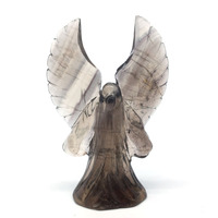 Naturel De Cristal De Fluorite Sculpté Ange Aile Figurine Artisanat Cristal Ange Ailes