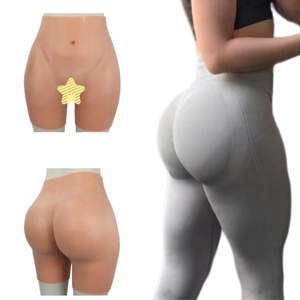 Mutandine in silicone artificiale con vagina finta e spessore glutei di 1,2 cm per transgender e drag queen, intimo con seno finto e vagina finta - Product Image 1
