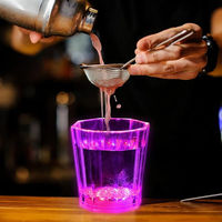 Gobelets lumineux LED personnalisés avec logo, verres à shot clignotants, gobelets lumineux en plastique, décorations de fête