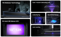 Printer 3D Resin Elegoo Saturn 4 Ultra 10" 12K Mono LCD 150mm/jam Tilt Release Auto Leveling Kamera AI untuk Miniatur Gigi