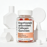 Bonbons Gommeux au Collagène Antioxydant Ergothionéine Sans Sucre pour Soulager la Sécheresse, 60 Capsules par Flacon