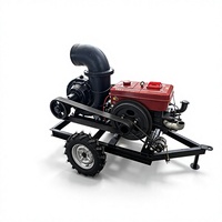 Pompa Air Diesel 35HP Unit Pompa Diesel Pompa Aliran Campuran Digunakan untuk Irigasi Pertanian 12 Inch Irigasi Lapangan Pertanian Mobile