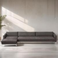 Meubles de luxe haut de gamme sur mesure, canapés en cuir en forme de L pour hôtel, couvertures en cuir modernes pour salon