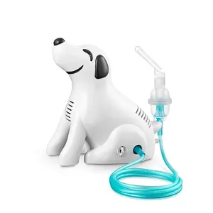 Kompresor mesin Nebulizer hewan kartun, peralatan medis Nebulizer Piston anjing lucu untuk dewasa dan anak-anak