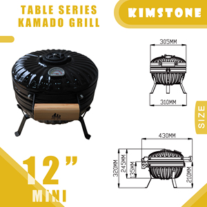 KIMSTONE Mini Griglia Giapponese in Ceramica da Giardino, Nuova Griglia per Cucinare all'Aperto, Barbecue a Carbone - Product Image 4