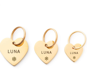 Jietao giá cả phải chăng thép không gỉ trái tim ngôi sao đám mây khắc tên Pup thông tin liên lạc thẻ ID vật nuôi chó mèo chim cổ áo Mặt dây chuyền - Product Image 4