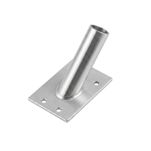 Support de mât de drapeau mural extérieur en acier inoxydable 304, support de mât de drapeau incliné pour affichage de drapeau mural extérieur - Product Image 5