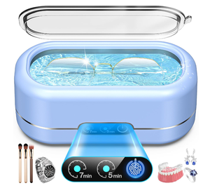 nouveautés Mini nettoyeur à ultrasons 110V 220V nettoyeur de bijoux à ultrasons 350ML Machine de nettoyage de lunettes - Product Image 1