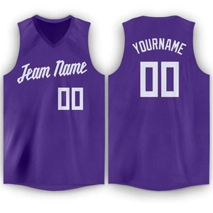 Uniformes de basket-ball réversibles pour hommes en gros portent un maillot de sport et un short en maille débardeur d'entraînement - Product Image 2