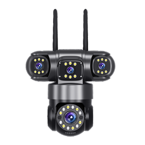 3 ống kính 8MP Wifi Máy ảnh 3 Màn hình năng lượng mặt trời Powered PTZ an ninh cho an toàn nhà được xây dựng trong mic tầm nhìn ban đêm CMOS hỗ trợ thẻ nhớ - Product Image 1