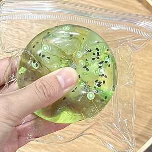 NEW Viral Kiwi Coconut Jelly Maltose Ball Squeeze Toy Stress Relief Decompression Gift for Kids Adults Cool Ambiance - Product Image 1