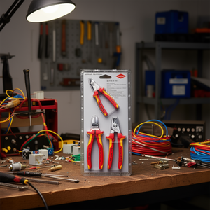 Juego de cortadores eléctricos Knipex, cortadores de cables profesionales de 3 piezas para trabajos eléctricos - Product Image 2