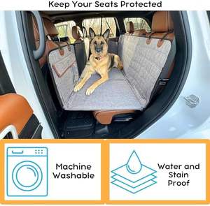 Gran oferta, funda impermeable para asiento de coche de perro con fondo duro, extensor de asiento trasero, bolsillos de almacenamiento para camión, <span class=keywords><strong>SUV</strong></span>, coche, cama de viaje - Product Image 6