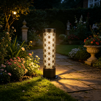 Lampes solaires de jardin modernes, imperméables, à lumière chaude, pour pelouse, éclairage décoratif de paysage, lampadaire de cour