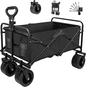 Outdoor Picnic <strong>Beach</strong> Camping <strong>Wagon</strong> Camping Cart Trolley Garden Trail Foldable Collapsible Folding Utility <strong>Wagon</strong> Troller - Product Image 1