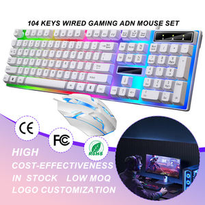 Tasti 104 a grandezza naturale con <span class=keywords><strong>tastiera</strong></span> da gioco <span class=keywords><strong>Set</strong></span> <span class=keywords><strong>Mouse</strong></span> con retroilluminazione a LED <span class=keywords><strong>tastiera</strong></span> da gioco con cavo USB - Product Image 1