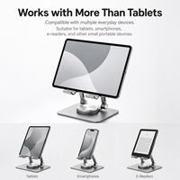 Nouveau support pour ordinateur portable en métal argenté multi-angles, ventilé, pliable, norme CE RoHS, 49,5x25x39cm, pour les entreprises et les appareils tablettes