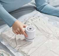 Bomba de Vacío Eléctrica, Bolsa de Compresión, Compresor Pequeño para el Hogar, Almacenamiento de Ropa y Edredones, Material Plástico, Fuerte Succión