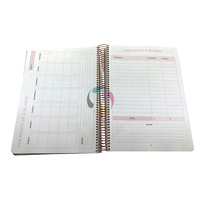 Planificateur personnalisé imprimé avec reliure spirale, couverture souple, logo/graphisme personnalisé estampé à chaud, papier offset