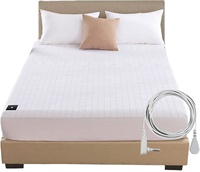 Drap de lit avec jupe de 15 pouces de hauteur, en fibre d'argent, pour mise à la terre, fabriqué aux États-Unis, avec cordon de mise à la terre de 15 pieds