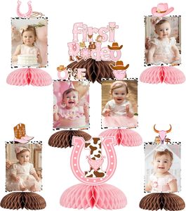 Decoraciones para Fiesta de 2.° Cumpleaños de Niños con Diseño de Coche de Carreras 'Two Fast Honeycomb Centerpieces', Artículos de Fiesta con Bandera a Cuadros 'Lets Go Racing' - Product Image 1