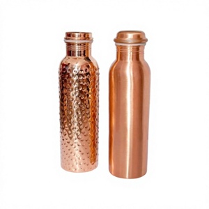 Hammered And Plain Finish Certified <b>Copper</b> Water <b>Bottle</b> For Drinking BPA Free Good Health Maintenance Waterproof <b>Copper</b> <b>Bottles</b> - Product Image 1