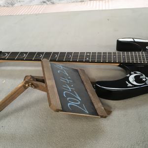<span class=keywords><strong>Guitarra</strong></span> Eléctrica Personalizada de 6 Cuerdas, Fabricada en China, con Cuerpo de Caoba, Mástil de Palisandro, Pastillas Humbucker, Color Negro, Material de Fondo/Lados de Arce - Product Image 2