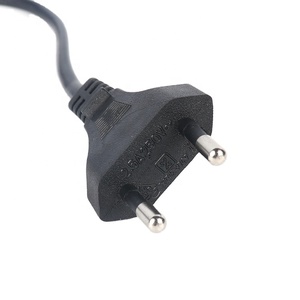 EU VDE 1.5m 250V <span class=keywords><strong>2</strong></span>.5A H03VVH2-F 0.75mm 구리 PVC CEE 7/16 IEC C7 8자형 AC <span class=keywords><strong>2</strong></span>핀 플러그 건설용 전원 코드 - Product Image 2