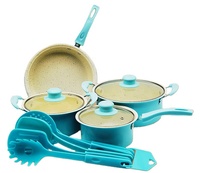 Vente chaude 13pcs Métal Fer Antiadhésif Cuisine Batterie De Cuisine Ensembles Casseroles Et Casseroles Au Design Moderne